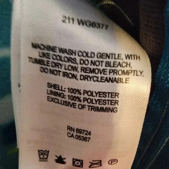 Columbia zip-up fleece size Kids 18/20 Blue And White - Picture 5 of 5